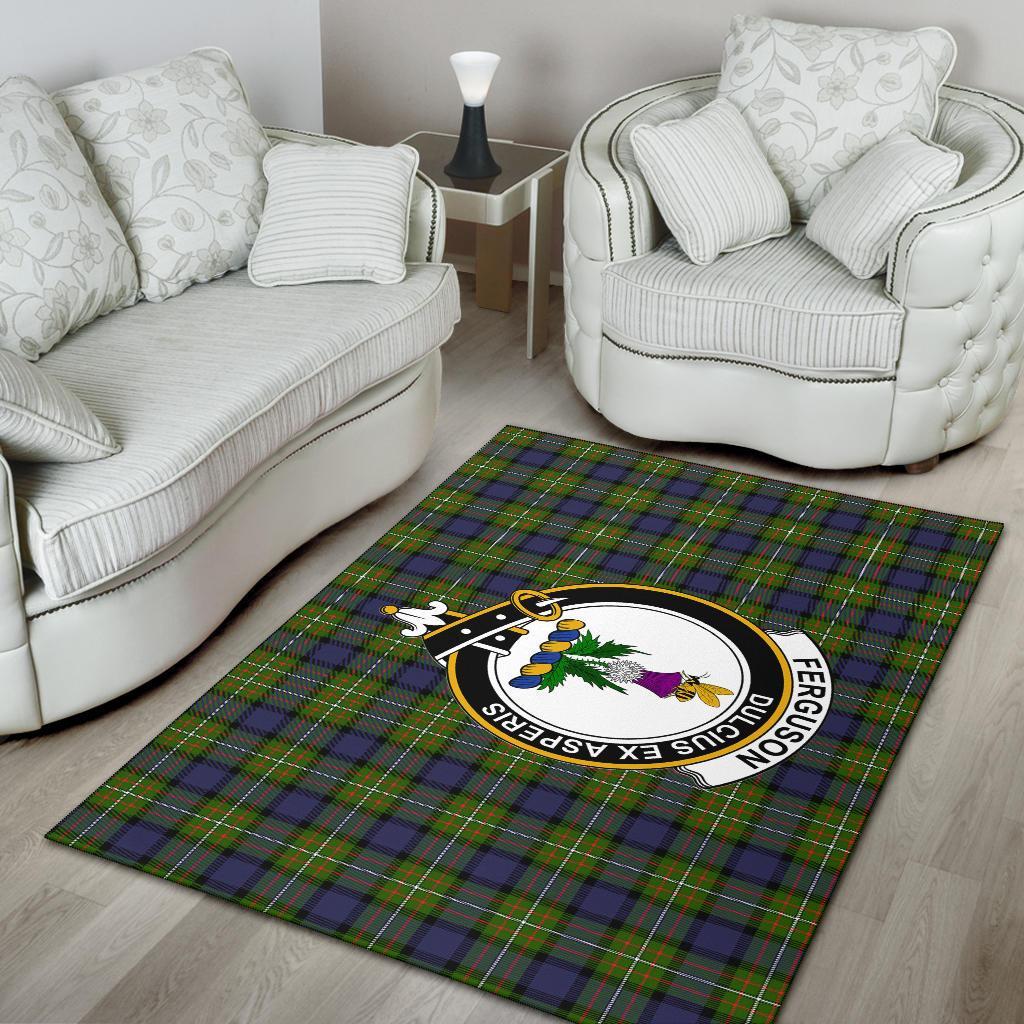 Fergusson Modern Tartan Crest Area Rug