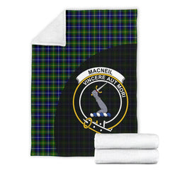 MacNeill of Barra Modern Tartan Crest Blanket Wave Style
