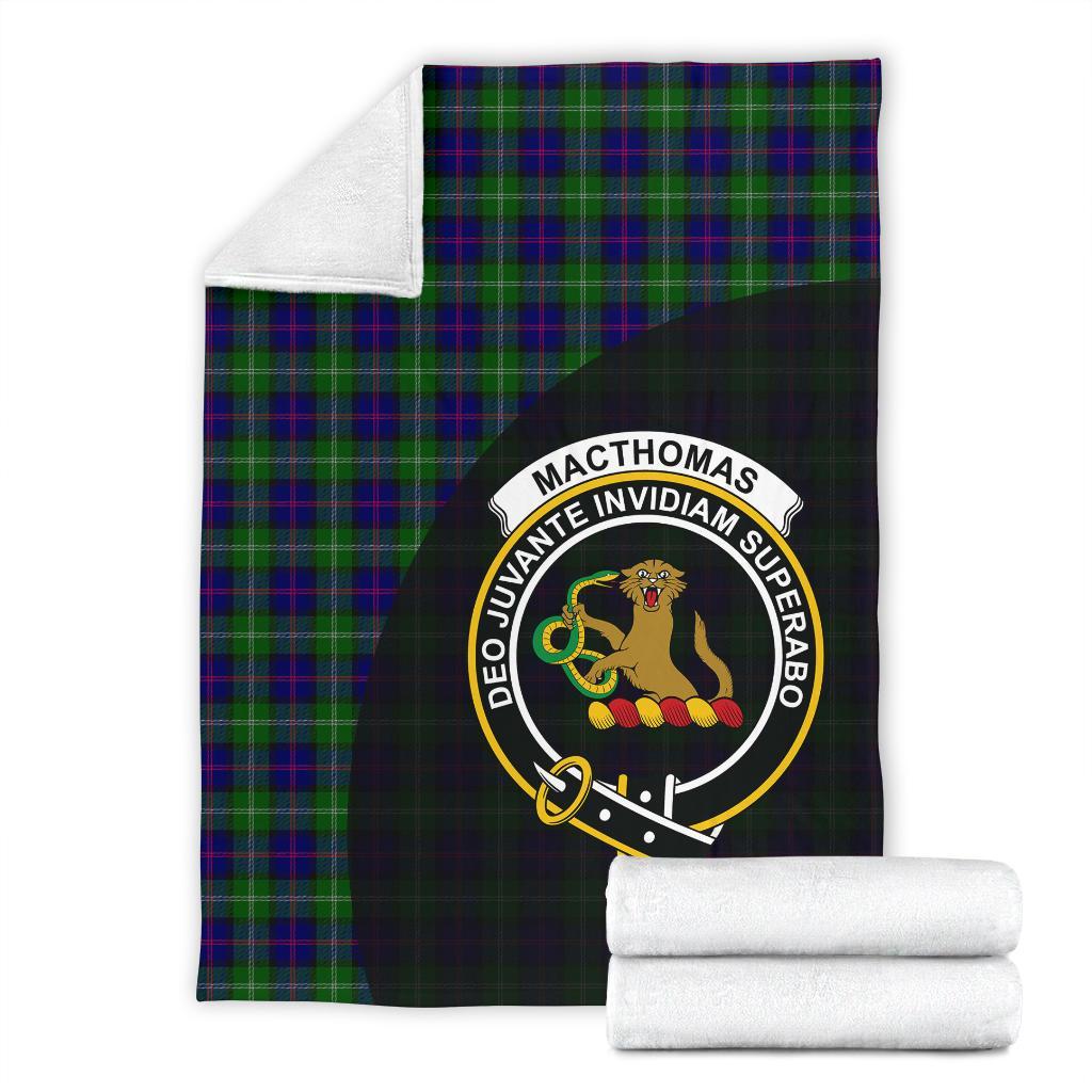MacThomas Modern Tartan Crest Blanket Wave Style