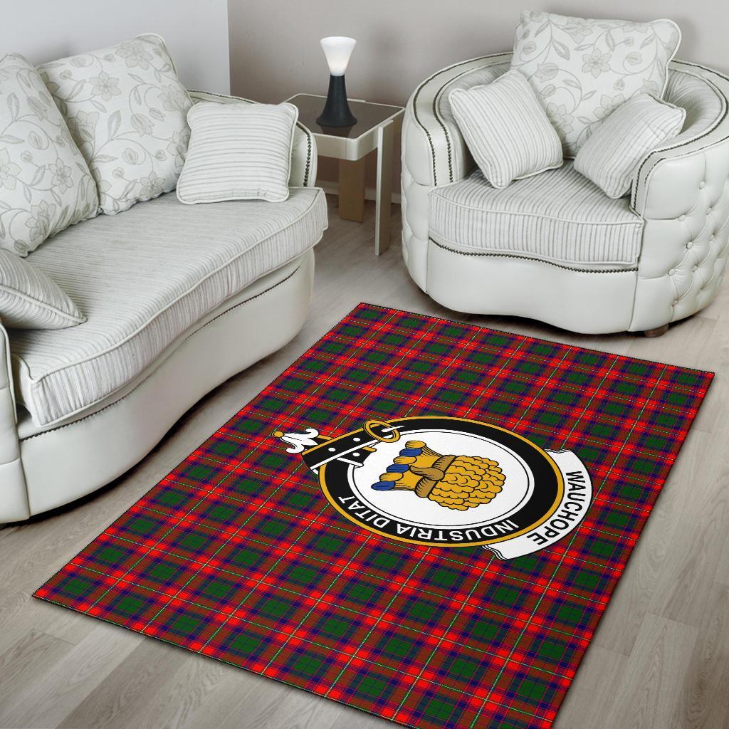 Wauchope (Or Waugh) Tartan Crest Area Rug