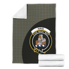 Haig Check Tartan Crest Blanket Wave Style