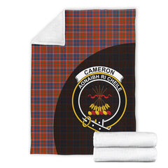 Cameron of Lochiel Ancient Tartan Crest Blanket Wave Style