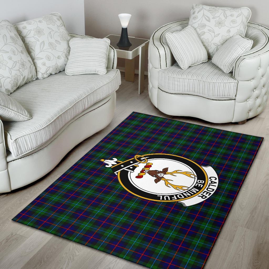 Calder (Calder-Campbell) Tartan Crest Area Rug