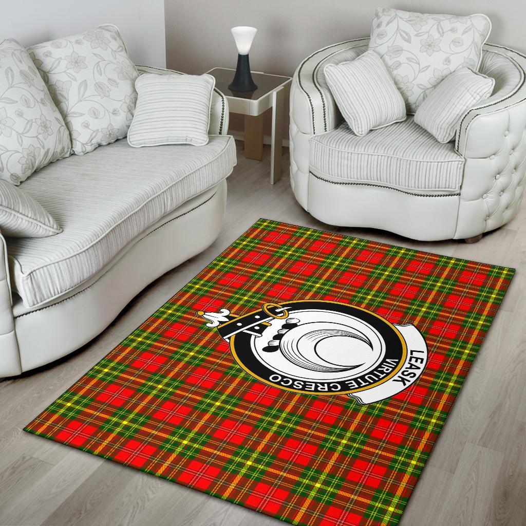 Leask Tartan Crest Area Rug