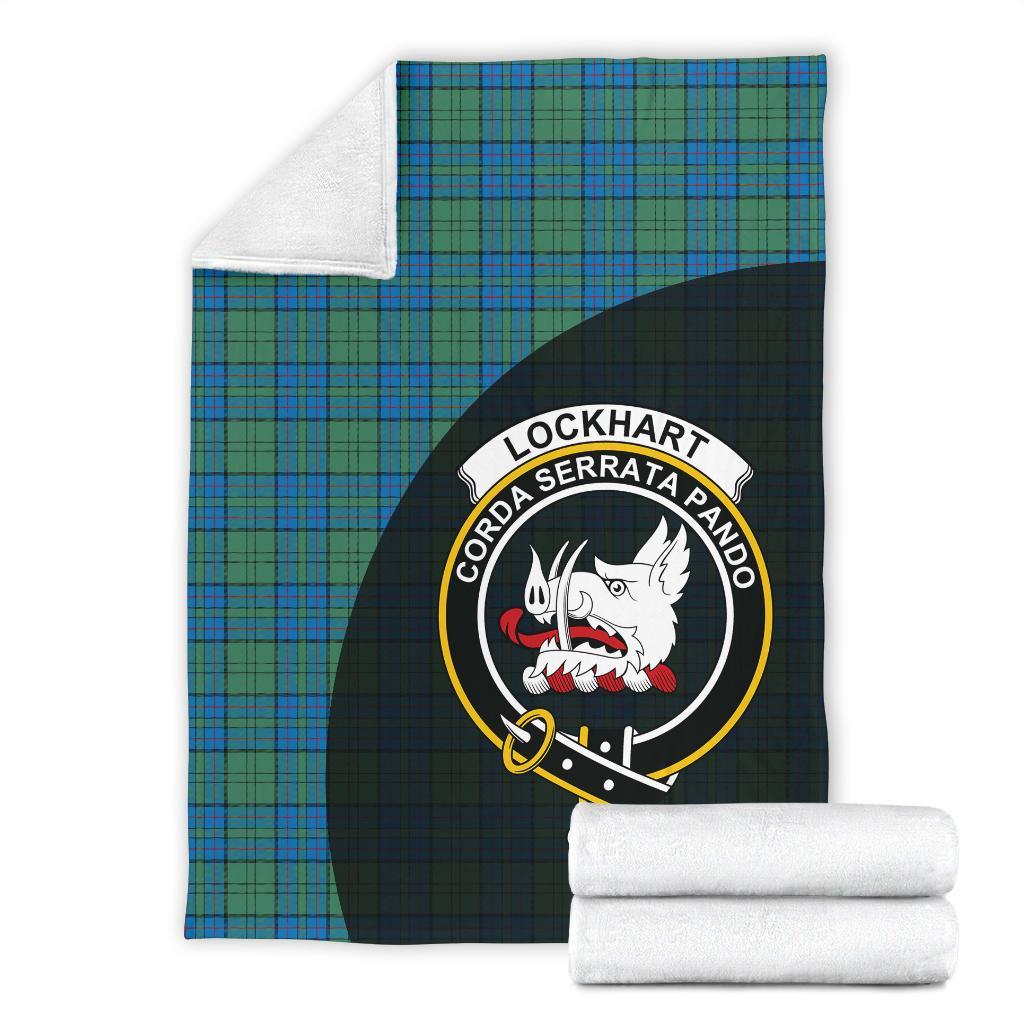 Lockhart Tartan Crest Blanket Wave Style