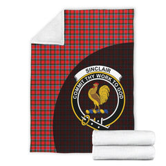 Sinclair Modern Tartan Crest Blanket Wave Style