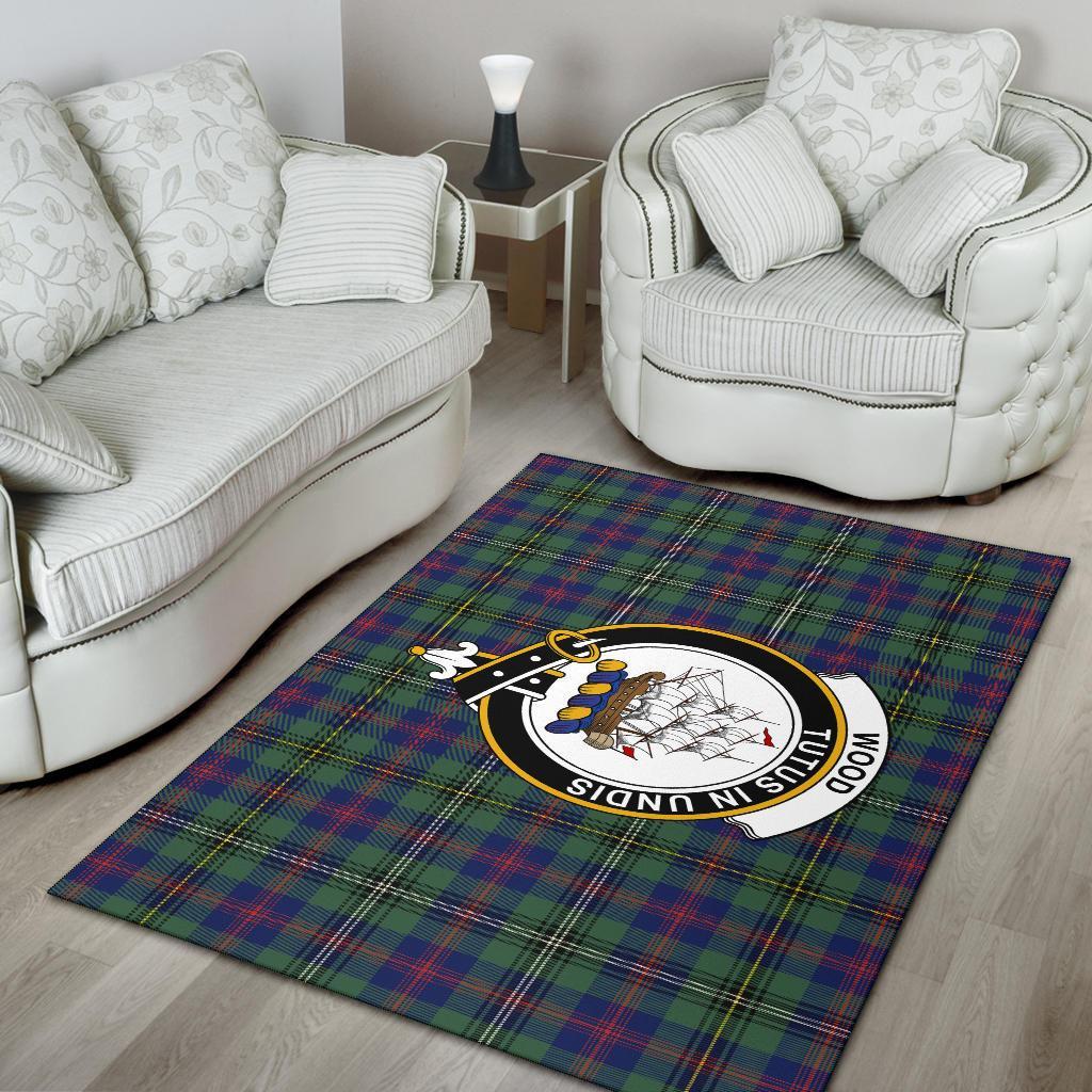 Wood Tartan Crest Area Rug