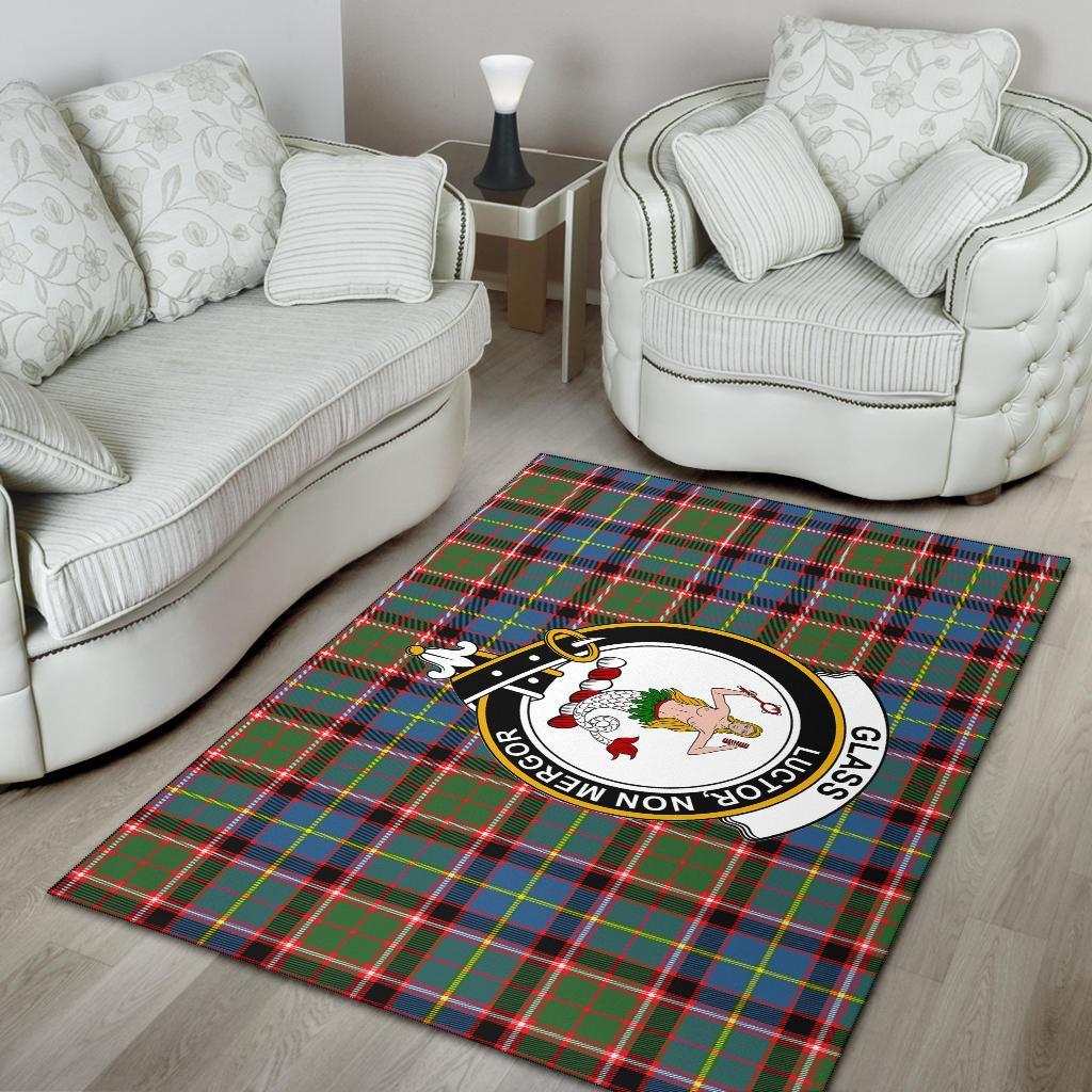 Glass Tartan Crest Area Rug