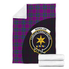 Wardlaw Modern Tartan Crest Blanket Wave Style