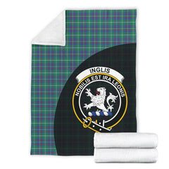Inglis Ancient Tartan Crest Blanket Wave Style