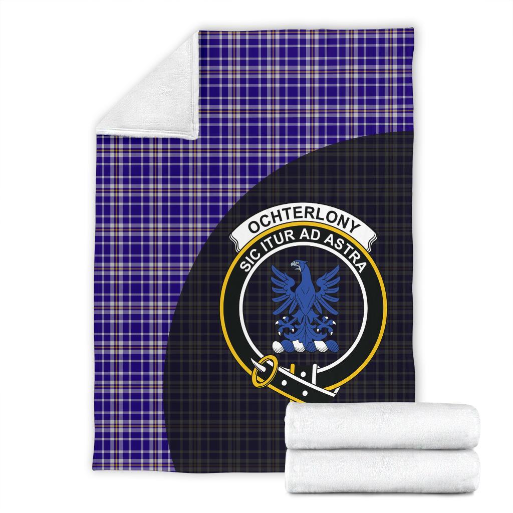 Ochterlony Tartan Crest Blanket Wave Style