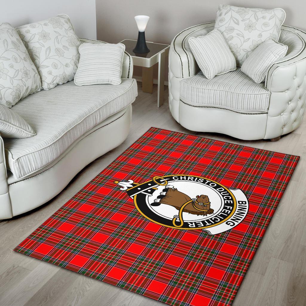 Binning (Of Wallifoord) Tartan Crest Area Rug