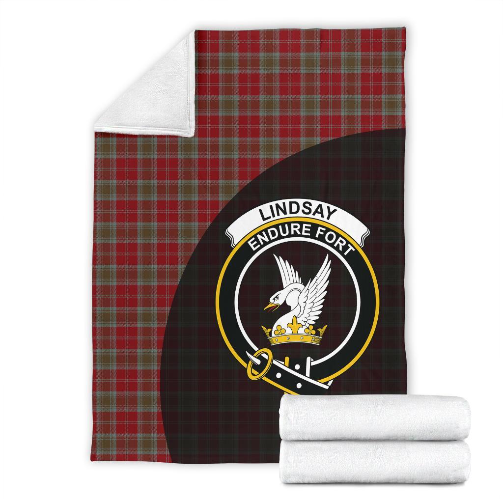 Lindsay Weathered Tartan Crest Blanket Wave Style