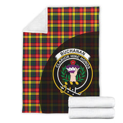 Buchanan Modern Tartan Crest Blanket Wave Style