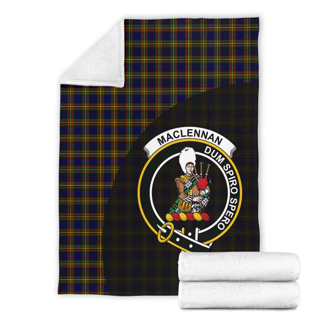 MacLellan Modern Tartan Crest Blanket Wave Style