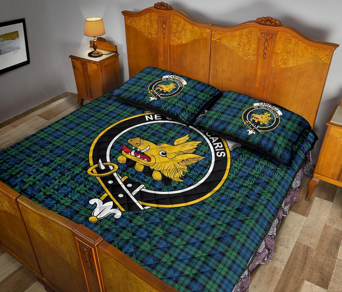 Campbell Ancient 02 Tartan Crest Quilt Bed Set