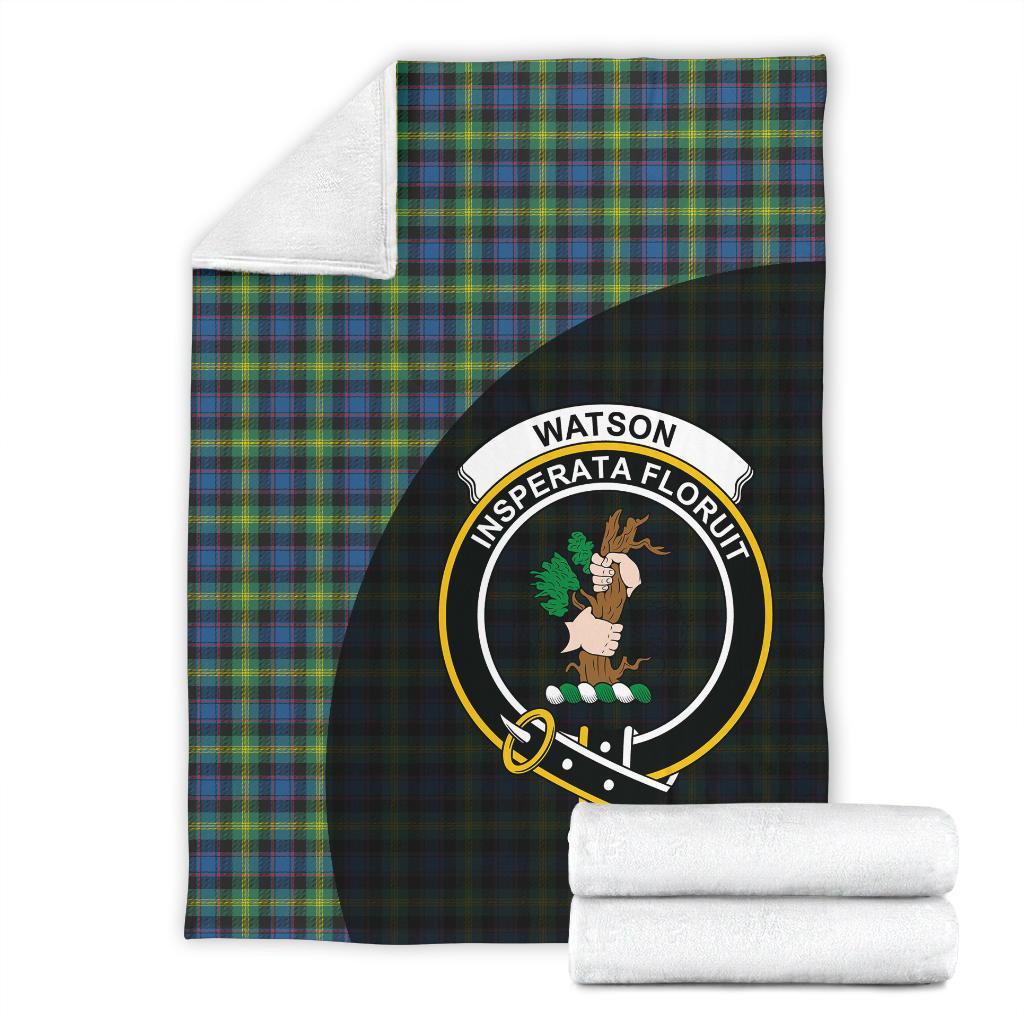 Watson Ancient Tartan Crest Blanket Wave Style