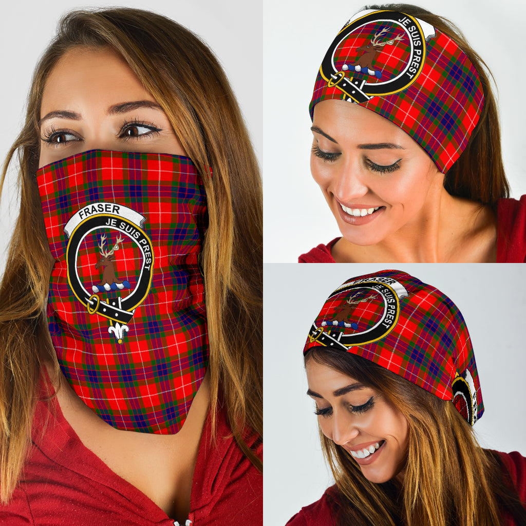 Fraser Modern Tartan Crest Bandana - Neck Gaiter