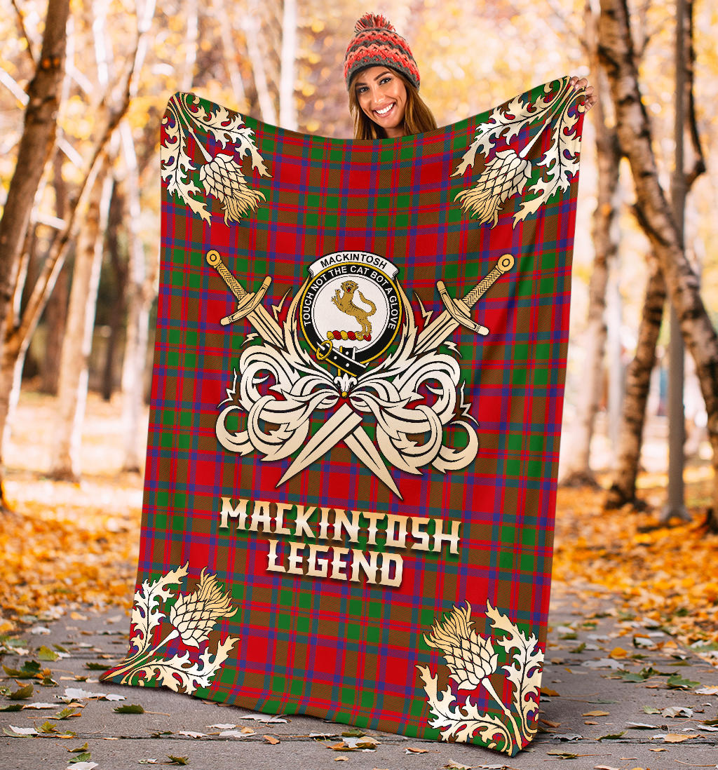 MacKintosh Modern Tartan Gold Courage Symbol Blanket - SP