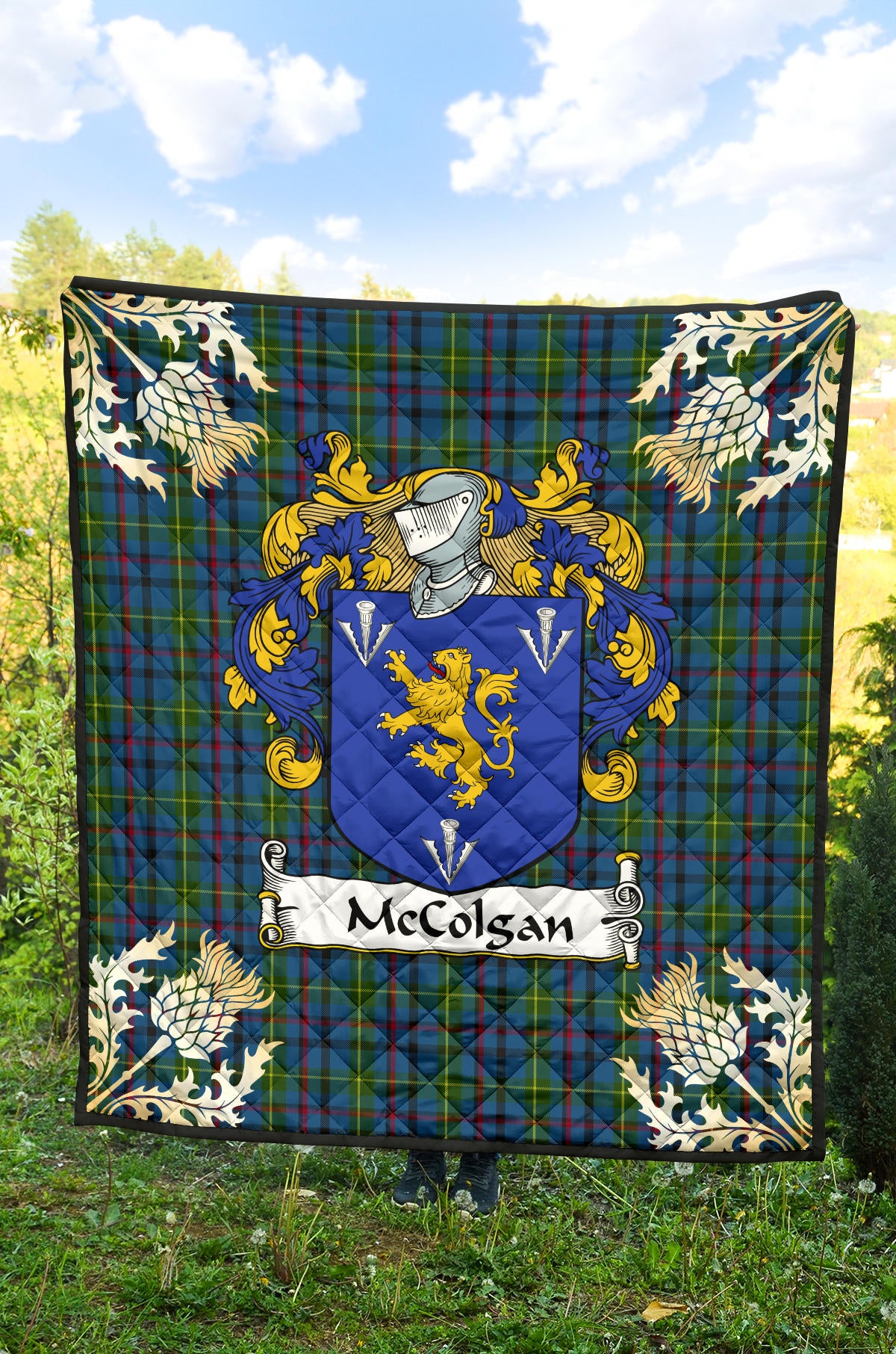 McColgan Tartan Crest Quilt -