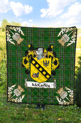 McCarley Tartan Crest Premium Quilt - Gold Thistle Style SP