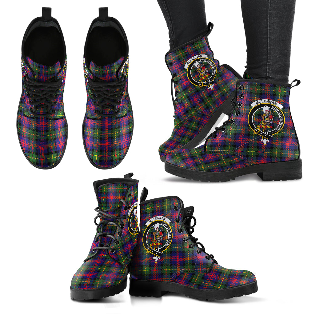 McLennan Tartan Crest Leather Boots - SP