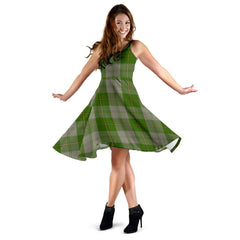 Cunningham Dress Green Dancers Tartan Midi Dress