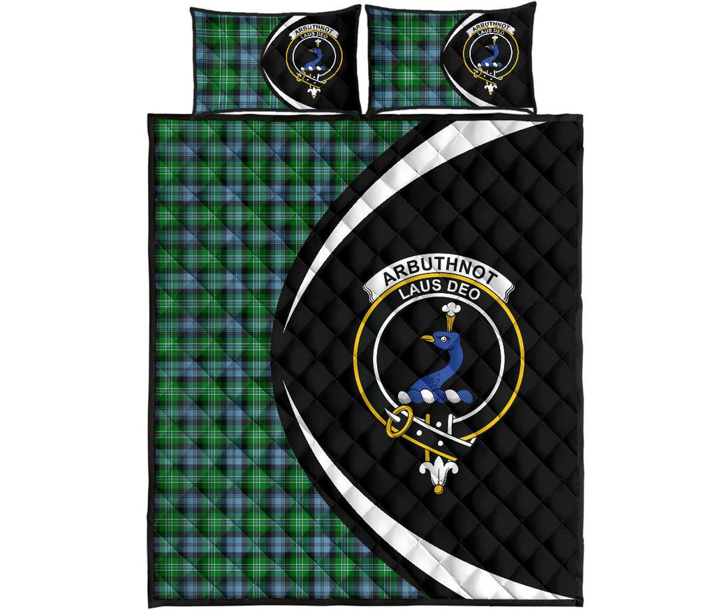 Arbuthnot Ancient Tartan Crest Circle Style Quilt Bed Set