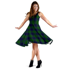 Keith Modern Tartan Midi Dress