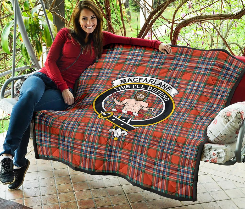 MacFarlane Tartan Crest Quilt