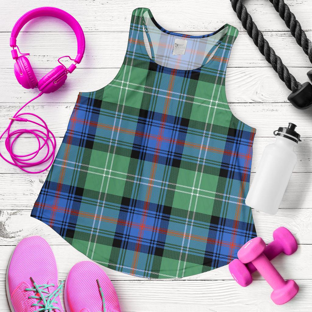 Sutherland Old Ancient Tartan Women Racerback Tank Top