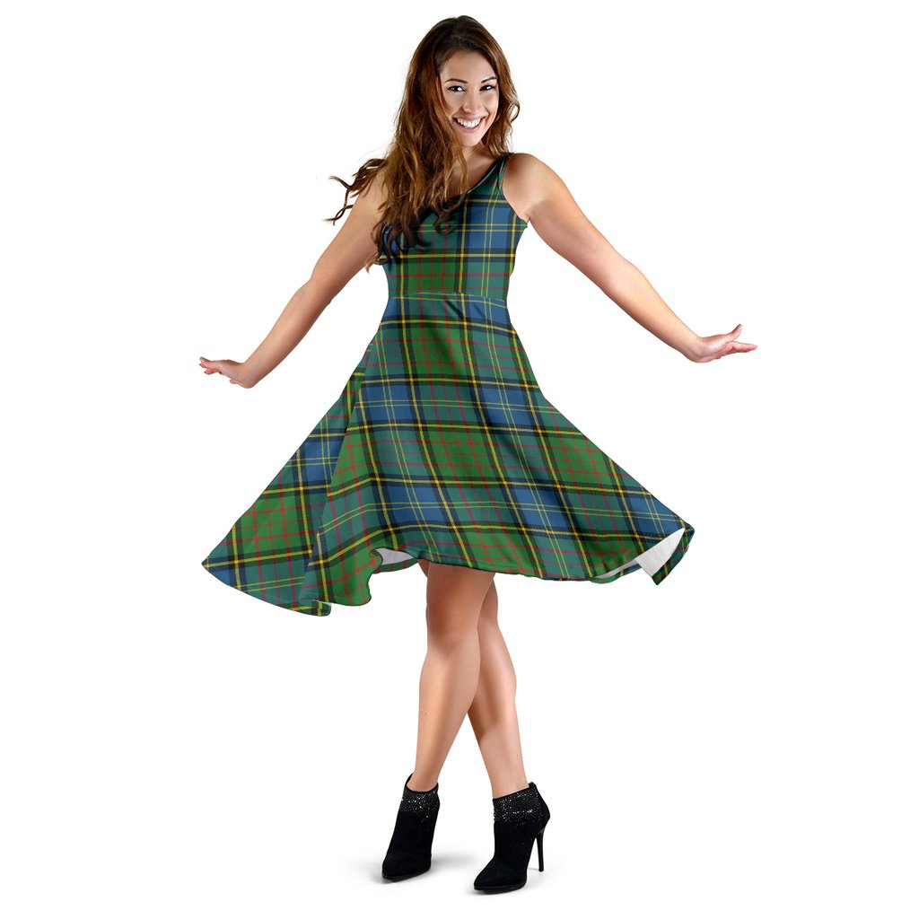 MacMillan Hunting Ancient Family Tartan Midi Dress