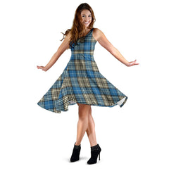 Napier Ancient Tartan Midi Dress