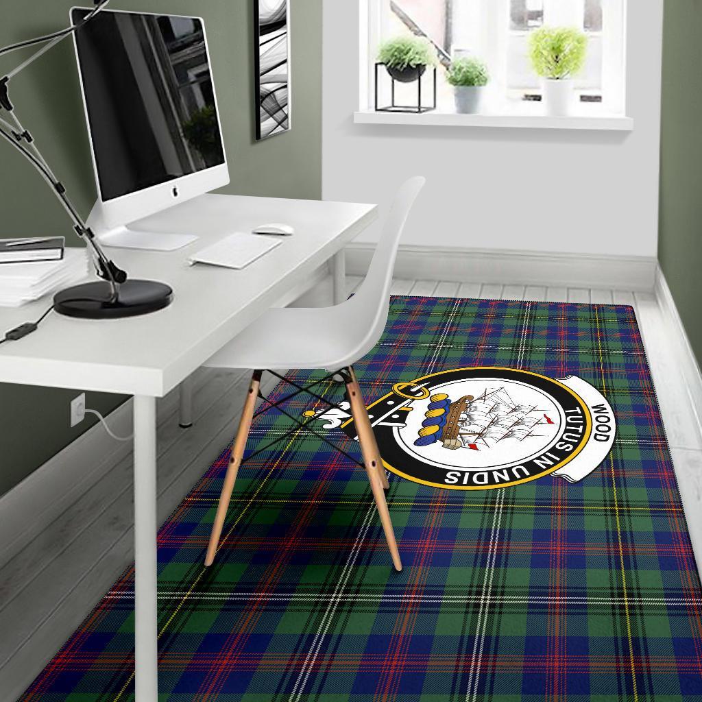 Wood Tartan Crest Area Rug