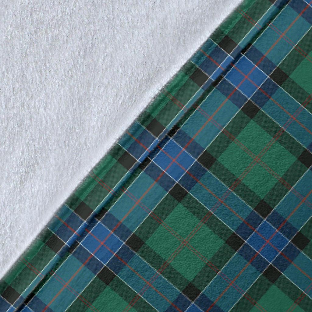 Sinclair Hunting Ancient Tartan Crest Blanket Wave Style