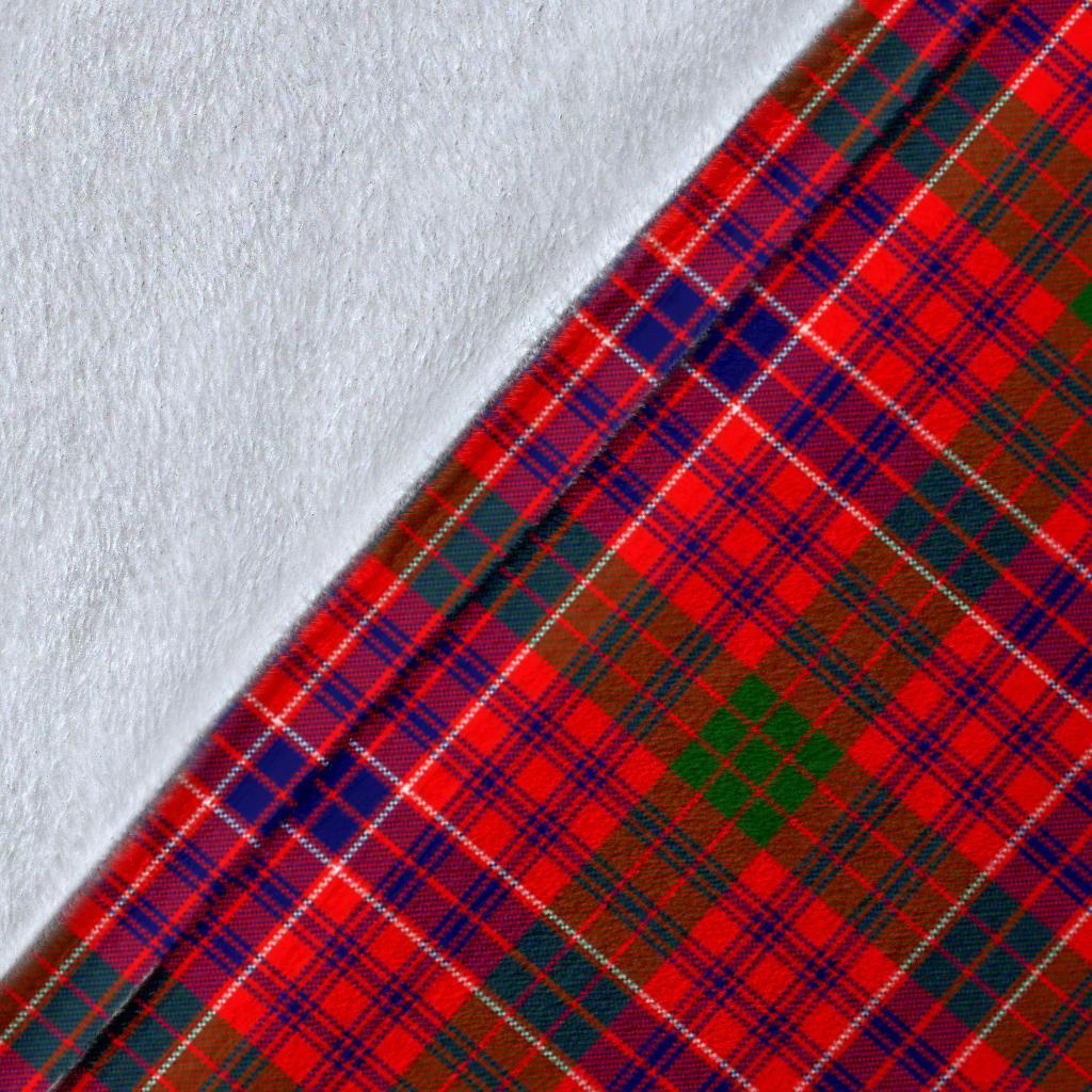 MacRae Modern Tartan Crest Blanket Wave Style