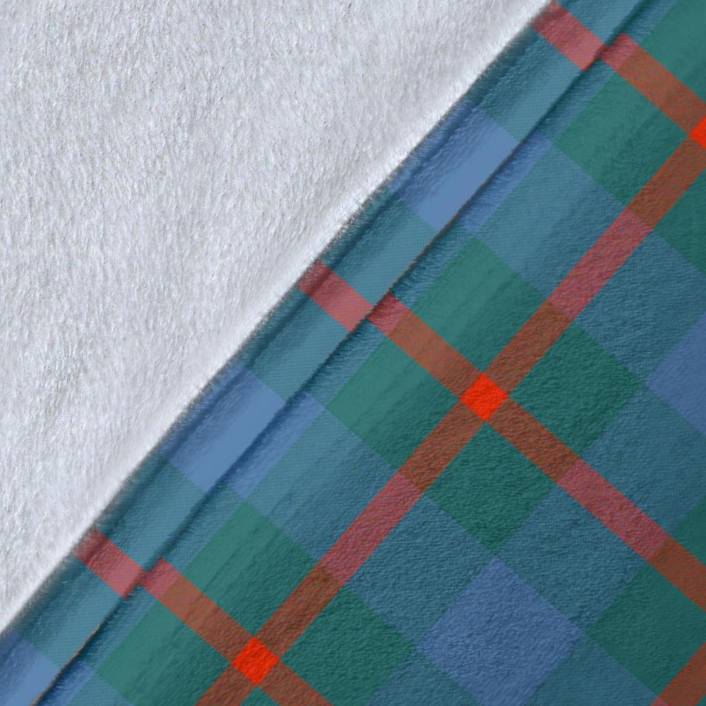 Agnew Ancient Tartan Crest Blanket Wave Style