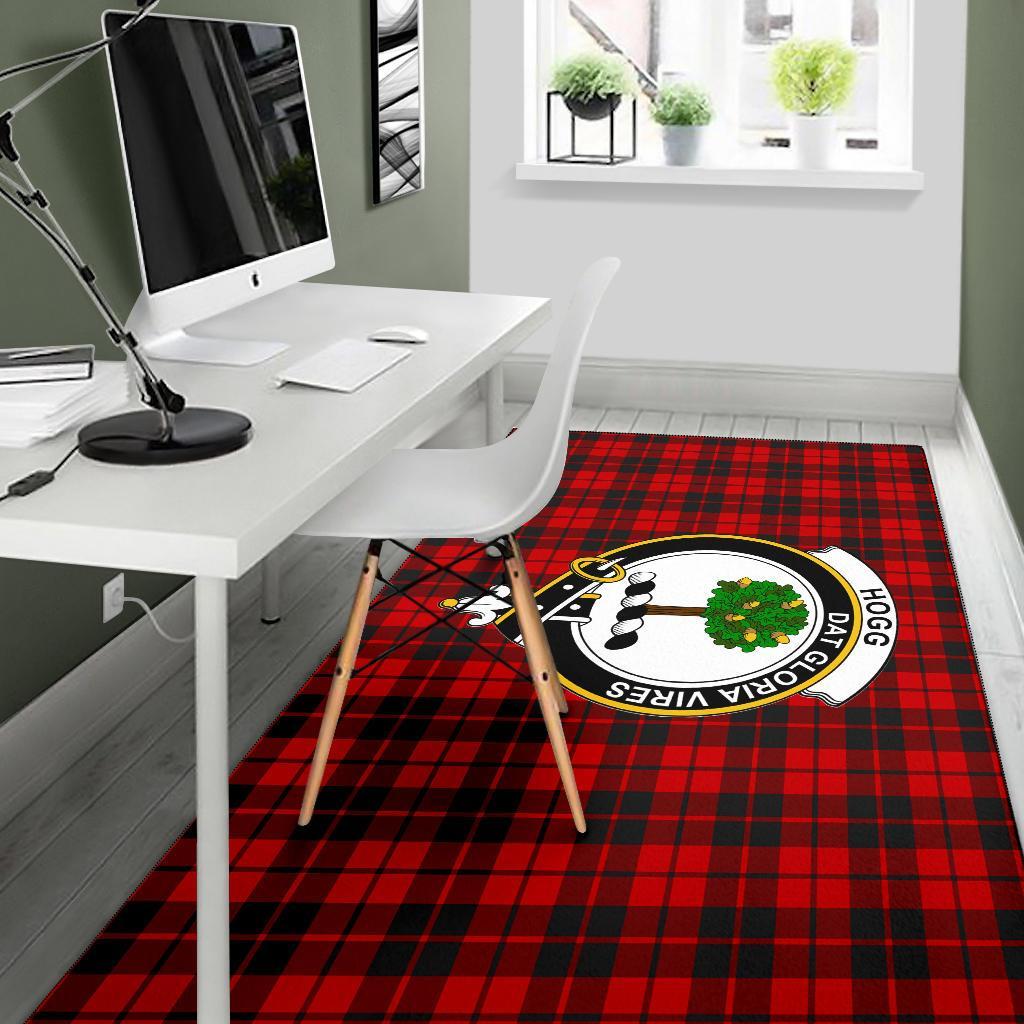 Hogg (Or Hog) Tartan Crest Area Rug