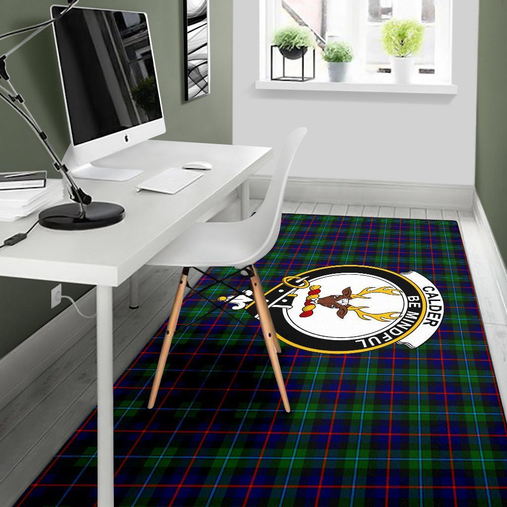 Calder (Calder-Campbell) Tartan Crest Area Rug