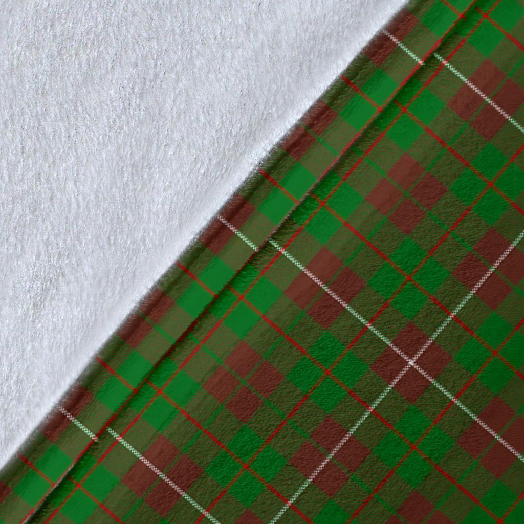 MacKinnon Hunting Modern Tartan Crest Blanket Wave Style