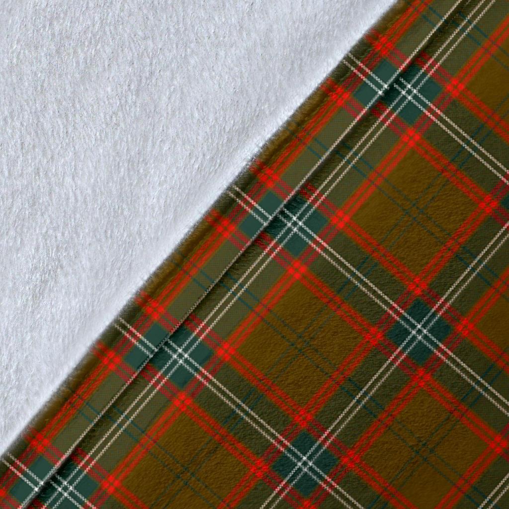 Seton Hunting Modern Tartan Crest Blanket Wave Style