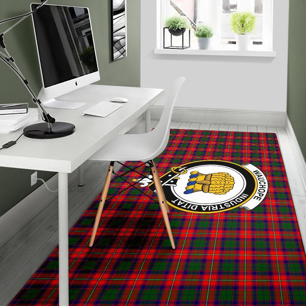 Wauchope (Or Waugh) Tartan Crest Area Rug