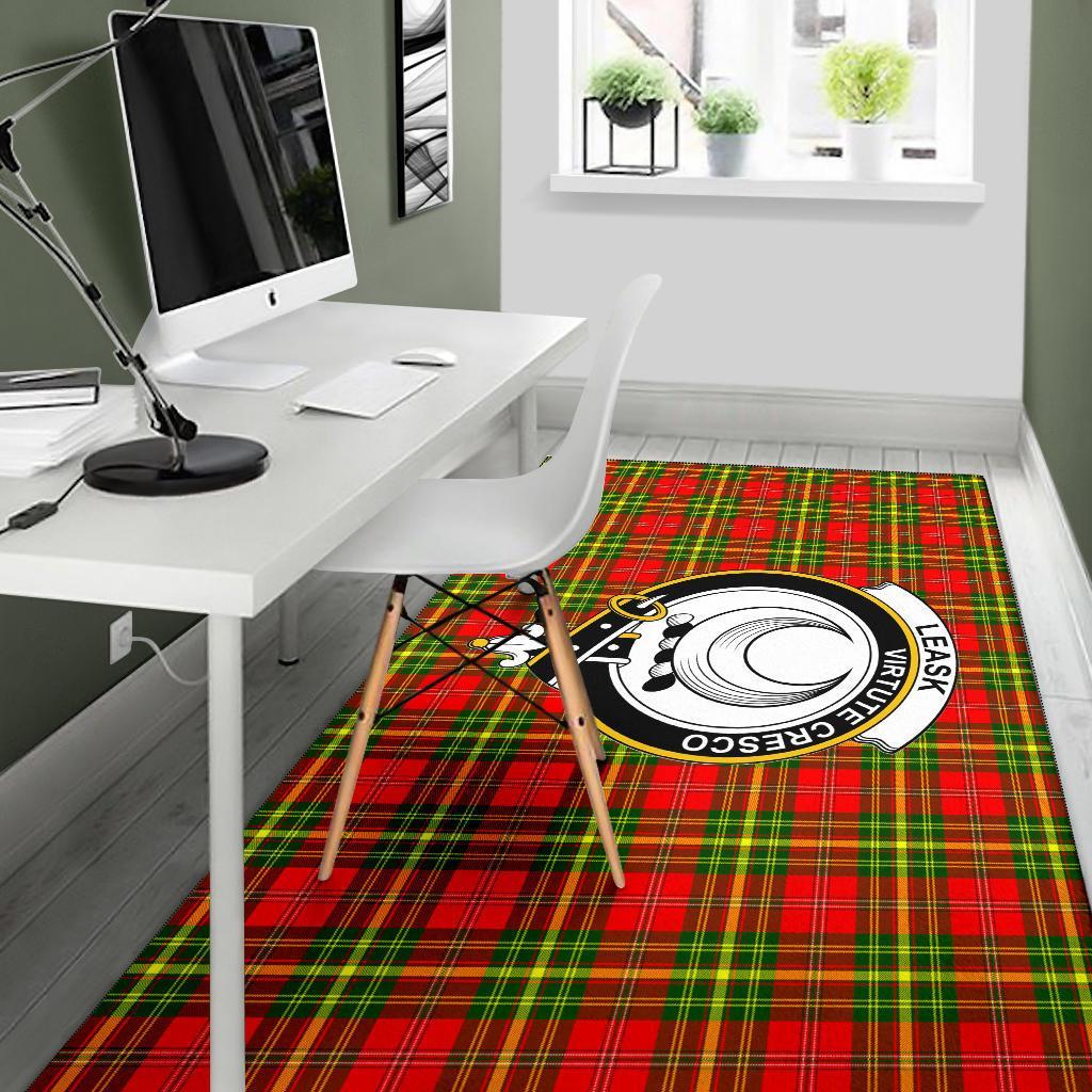 Leask Tartan Crest Area Rug