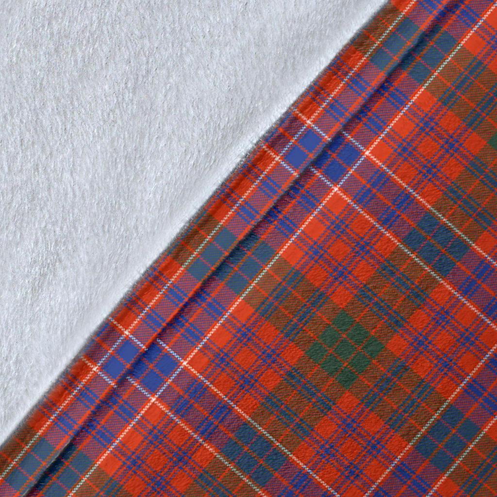 MacRae Ancient Tartan Crest Blanket Wave Style