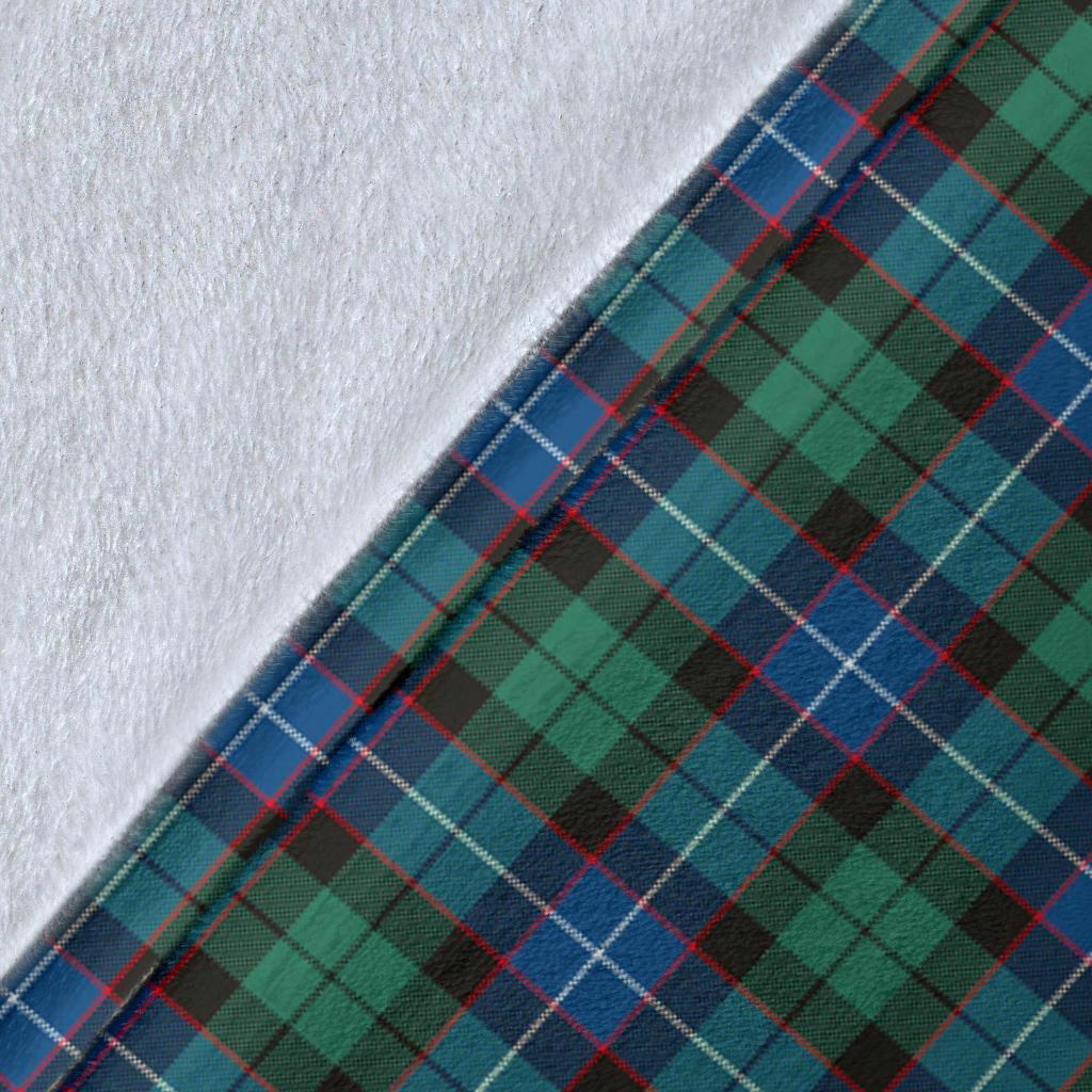 Hunter Ancient Tartan Crest Blanket Wave Style