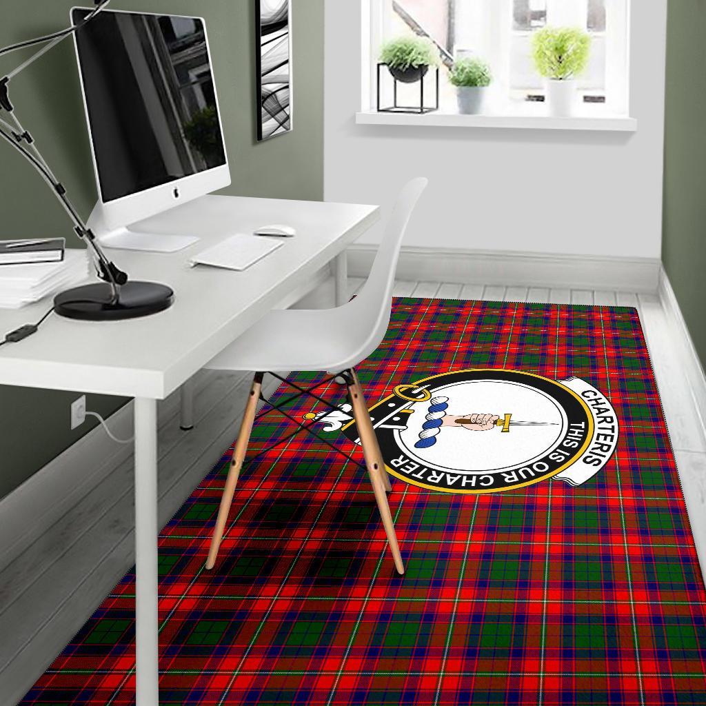 Charteris (Earl Of Wemyss) Tartan Crest Area Rug