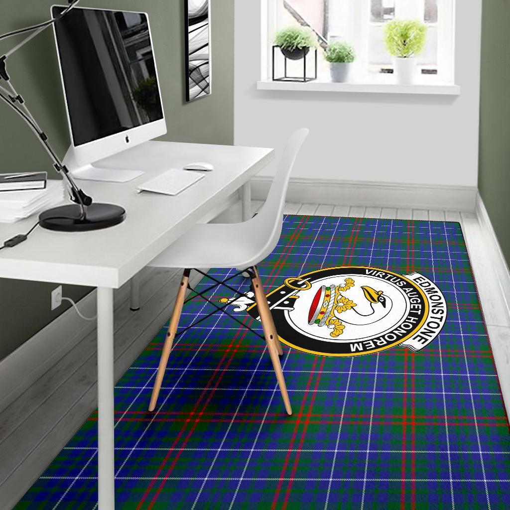 Edmonstone (Of Duntreath) Tartan Crest Area Rug