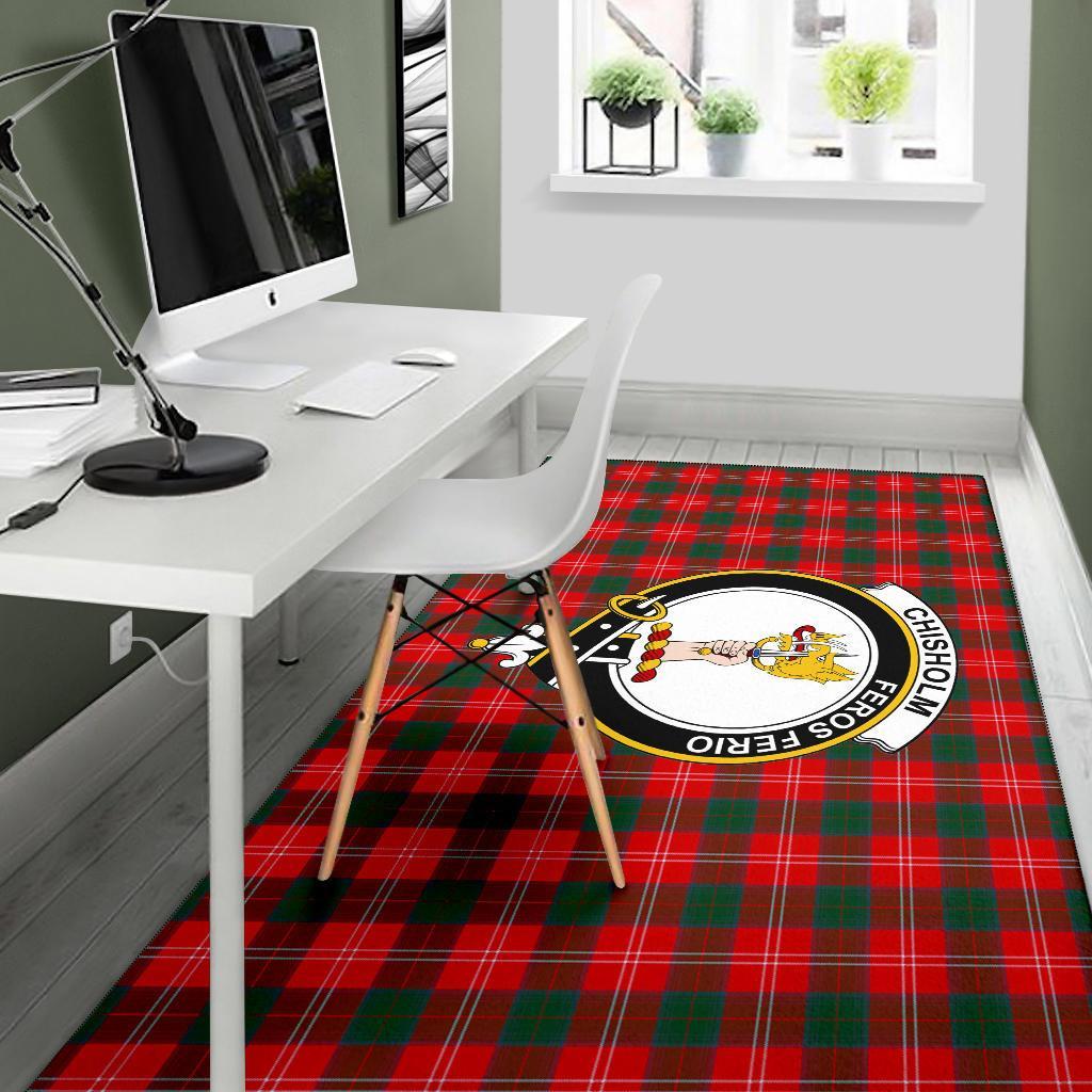 Chisholm Tartan Crest Area Rug