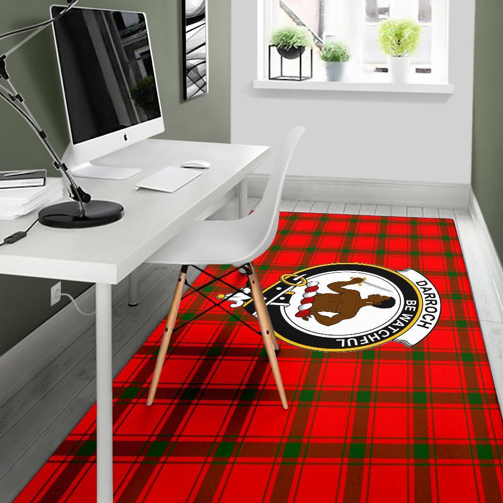 Darroch (Gourock) Tartan Crest Area Rug