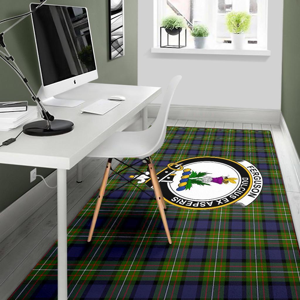 Fergusson Modern Tartan Crest Area Rug